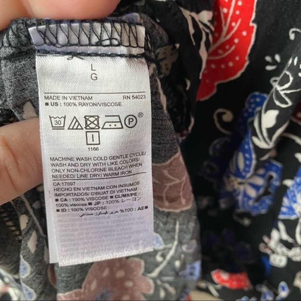 Old Navy Floral Mini Dress - Black, Blue, Red - Picture 6 of 6